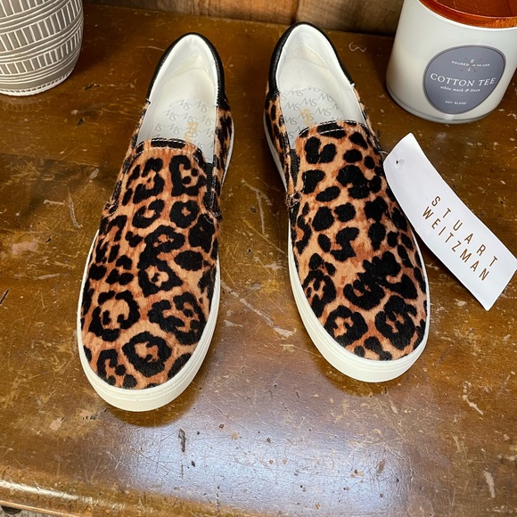 Stuart Weitzman Daryl Calf Hair Slip-on Sneakers- Size 36 5 1/2 - NWT - Picture 2 of 8